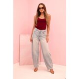 Kesi Włoski Women's strappy blouse with a neckline burgundy | shoptok.hr