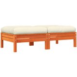 Maison Chic Vrtni stolček - Vrtni stoli za noge z blazino 2 kosa voščeno rjava borovina JS991, (21878867) | Shoptok.si