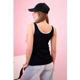 Kesi Włoski Women's blouse with straps with decorative trim black | shoptok.hr