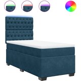 Box spring krevet s madracem plavi 100x200 cm baršunasti | shoptok.hr