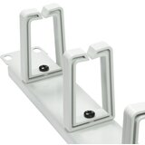 Logilink 19 cable management bar 1U with 5 turnable plastic brackets, grey, OR104G