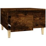 vidaXL Klubska mizica dimljeni hrast 55x55x36,5 cm inženirski les | Shoptok.si