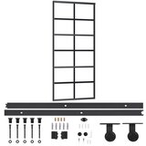 Furnova Drsna vrata z opremo ESG steklo in aluminij 90x205 cm, (21944792) | Shoptok.si