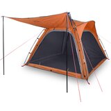  The Living Store Šotor za kampiranje za 4 osebe siv in oranžen vodoodporen - Šotor Za Kampiranje, (21487025) | Shoptok.si