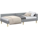  Kutni okvir kreveta Svijetlo siva 90 x 200 cm tkanina | shoptok.hr