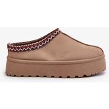 Boto PS1 Low Women's Snow Boots With Embroidery On Platform Dark Beige Narirya | ePonuda.com
