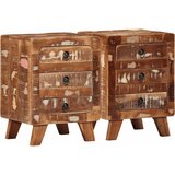  Noćni ormarić 2 kom 37x32x50 cm Obrađeno puno drvo | shoptok.hr
