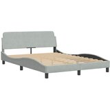  Okvir za krevet bez madraca svjetlosivi 140 x 190 cm baršunasti | shoptok.hr