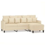  Trosjed s tabureom krem 180 cm od tkanine | shoptok.hr