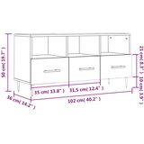 TV ormarić boja dimljenog hrasta 102x36x50 cm konstruirano drvo | shoptok.hr