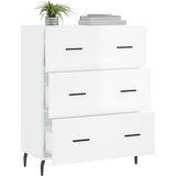  Komoda sjajna bijela 69,5x34x90 cm od konstruiranog drva | shoptok.hr