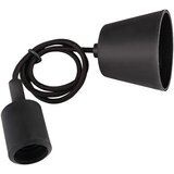 E27 grlo sa tekstilnim kabelom crna | ePonuda.com