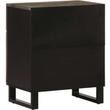 vidaXL Nočna omarica črna 50x33x60 cm trden mangov les | Shoptok.si
