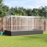 vidaXL Voliera s podaljškom srebrna 418x207x212 cm jeklo Cene