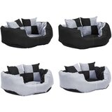 vidaXL dvostrani perivi jastuk za pse sivo-crni 65 x 50 x 20 cm | shoptok.hr
