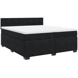  Krevet s oprugama i madracem crni 200x200 cm baršunasti | shoptok.hr