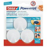Tesa Powerstrips Samoljepljivi držač (Okrugli oblik, Veličina: S, Bijele boje, 3 Kom.) | shoptok.hr