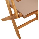  3-dijelni bistro set od tkanine i masivnog drva smeđesivi | shoptok.hr