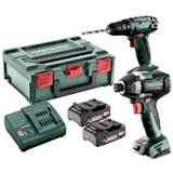 Metabo set bušilica BS 18 i udarni odvrtač SSD 18 LT 200 BL; 18V; 2x2Ah + punjač SC 30 + kofer x 145 (6851930006) | ePonuda.com