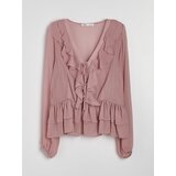 Sinsay Bluza s volanima i vezanjem | shoptok.hr