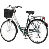 Visitor bicikl fashion bloom 28" alu 19" v-brake 6 brzina 155-178cm (s/m) zeleno beli 1282080 | Eponuda.com
