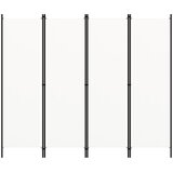Sobna pregrada s 4 panela bijela 200 x 180 cm | shoptok.hr