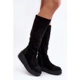 Kesi Women's suede platform shoes S.Barski Black Cijene