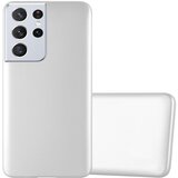 Cadorabo Case, združljiv s Samsungom v kovinskem srebru - zaščitni pokrov, narejen iz fleksibilnega silikona TPU, (20589383) Cene