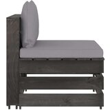vidaXL Modularna srednja sofa s jastucima od sivo impregniranog drva | shoptok.hr