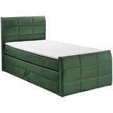 MID.YOU POSTELJA BOXSPRING 120 cm x 200 cm , tekstil, leseni material olivno zelena | Shoptok.si