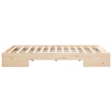 vidaXL Posteljni okvir Rjava 120 x 200 cm Trdna borovina | Shoptok.si