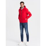 Ombre Men's jacket with fleece center SOFTSHELL-red Cene