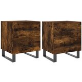 Maison Chic Dvo delni komplet Nočne omarice - Nočne mize dimljen hrast 40x35x47,5 cm inženirski les, (21689151) Cene
