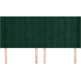  Uzglavlje s ušima tamnozeleno 163x16x118/128 cm baršunasto | shoptok.hr