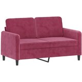vidaXL Dvosed vinsko rdeč 120 cm žamet, (20957684) Cene