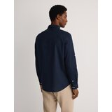 Reserved - Regular fit košulja s mješavinom lana - mornarsko plava | shoptok.hr