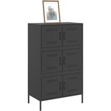  Visoka komoda crna 68 x 39 x 113 cm čelična | shoptok.hr