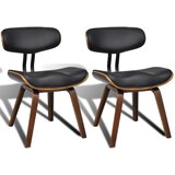 The Living Store Jedilni stoli 2 kosa ukrivljen les in umetno usnje - Jedilni Stol, (21419490) | Shoptok.si