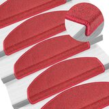  Prostirke za stepenice 20 kom 65x24x4 cm crvene poluokrugle velike | shoptok.hr