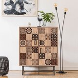 Woody Fashion Quantum Solo - Mosaic Atlantic PineBlackBrown Multi Purpose Cabinet Cene