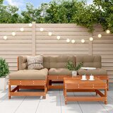  Set lounge namještaja za vrt 5 pcs Vosak Smeđa Masivna borovina - Vosak smeđa | shoptok.hr