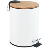 Wenko bijeli koš za smeće s pedalom Tortona Bamboo,3 l | shoptok.hr