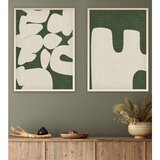 WALLXPERT huhu202 - 50 x 70 Multicolor Decorative Framed MDF Painting (2 Pieces) | ePonuda.com