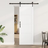 vidaXL Drsna vrata s kompletom opreme 'ORKDAL'Bela trdnih borovih | Shoptok.si