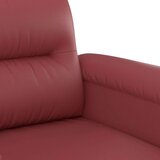  3-dijelni set sofa s jastucima boja vina od umjetne kože | shoptok.hr