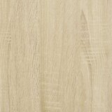 vidaXL Nočna omarica s steklenimi vrati sonoma hrast 35x37x35 cm | Shoptok.si