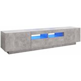 TV ormarić s LED svjetlima siva boja betona 180 x 35 x 40 cm | shoptok.hr