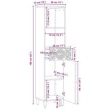  Kupaonski ormar Bijelo 38 x 33 5 x 160 cm Čvrsto drvo manga - Bijelo | shoptok.hr