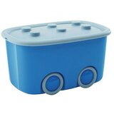 Keter Kutija za pohranu na kotačićima Funny Box (D x Š x V: 32 x 58 x 38,5 cm, Plastika, Boja poklopca: Plave boje) | shoptok.hr