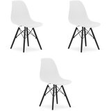 Brandless Stol OSAKA bel / noge črne x 3, (22030868) | Shoptok.si